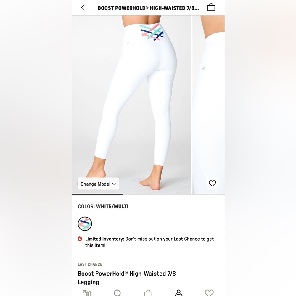 Fabletics High-Waisted PowerHold Boost 7/8 Leggings